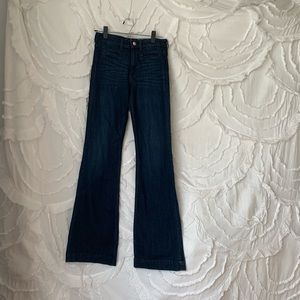 nice dark flare straight jeans!